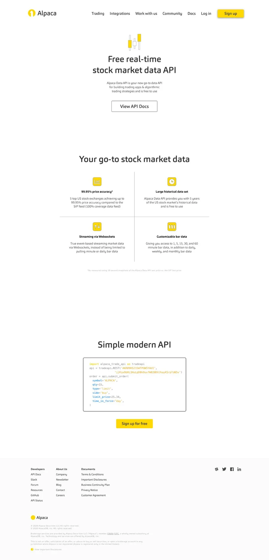 Alpaca API