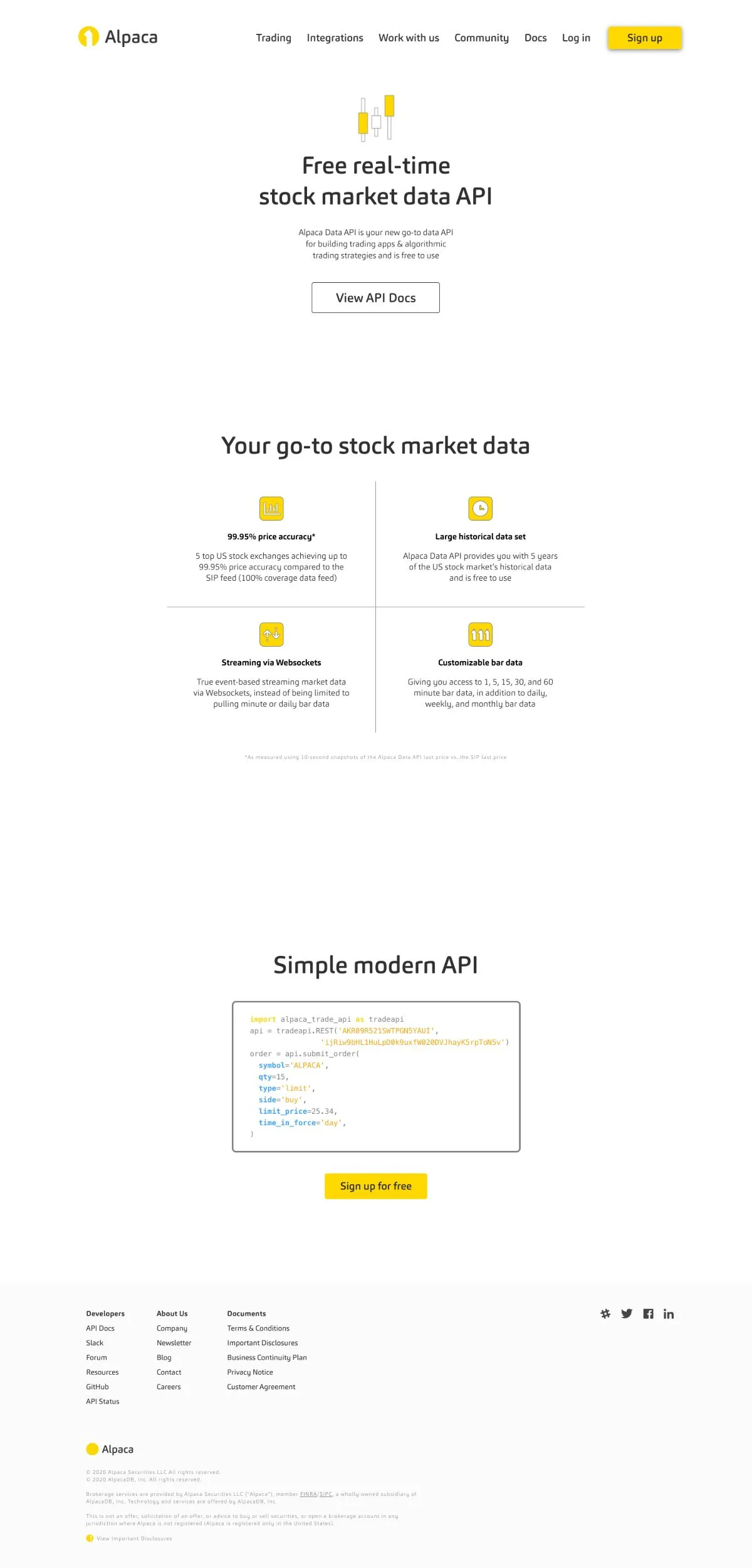 Alpaca API