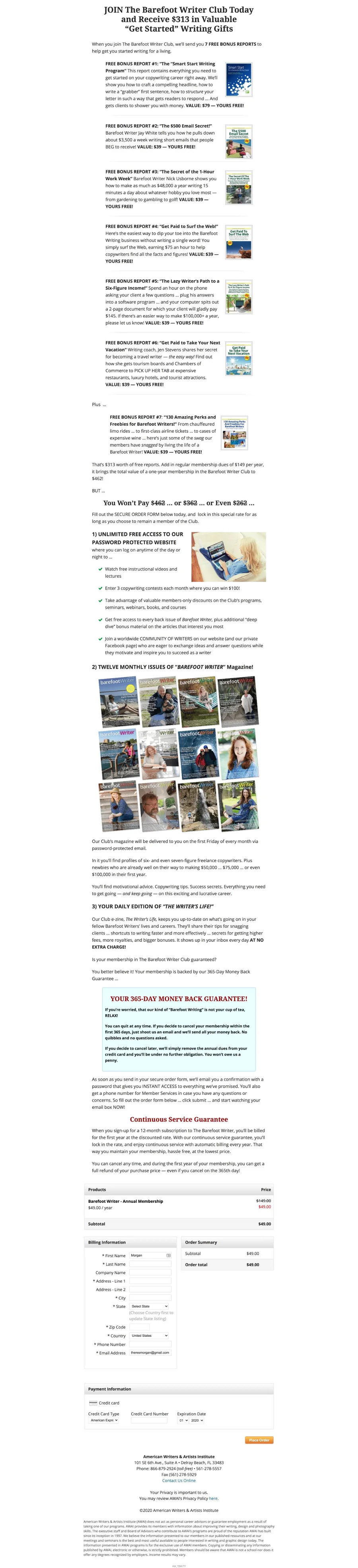Barefoot Writer Membership