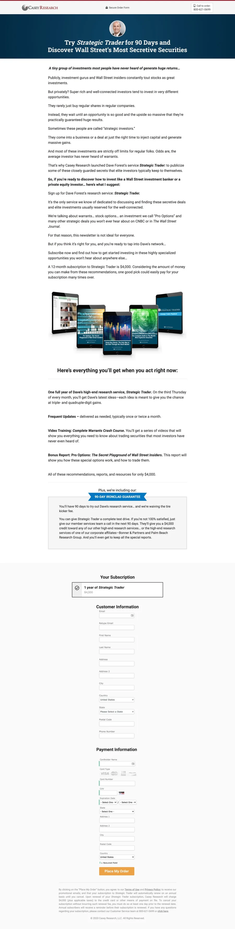 Casey Research Strategic Trader Yearly Subscription