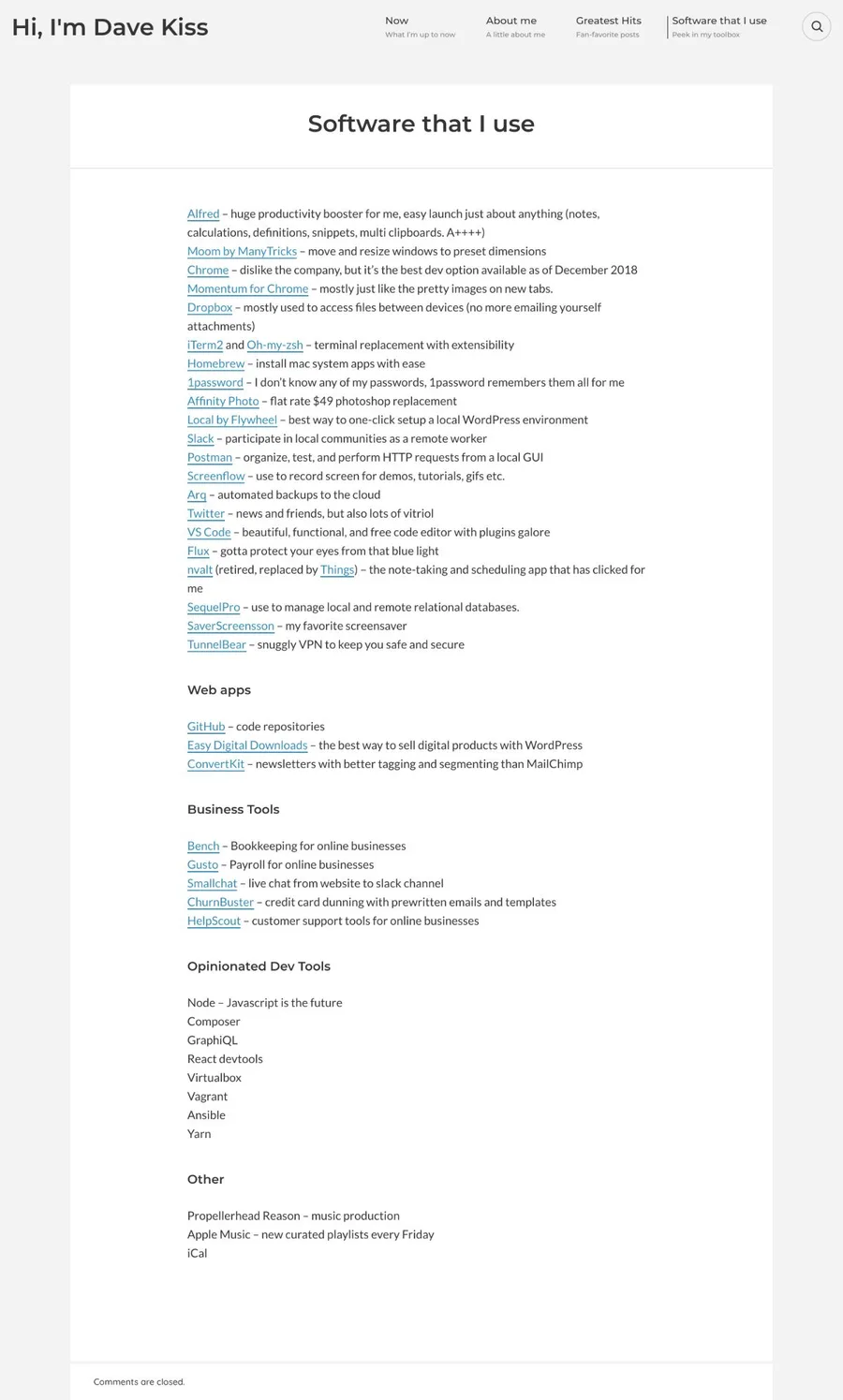 Dave Kiss Resources