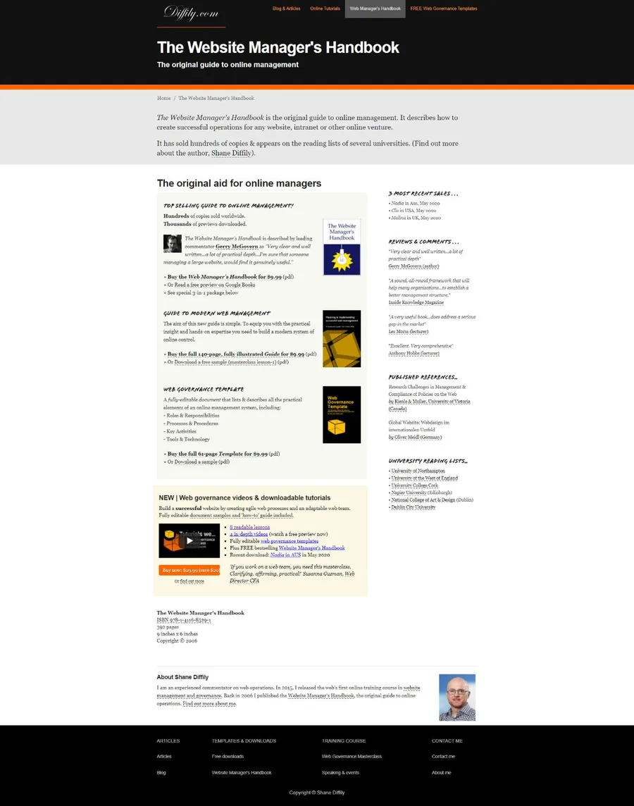 Diffily Website Manager'S Handbook