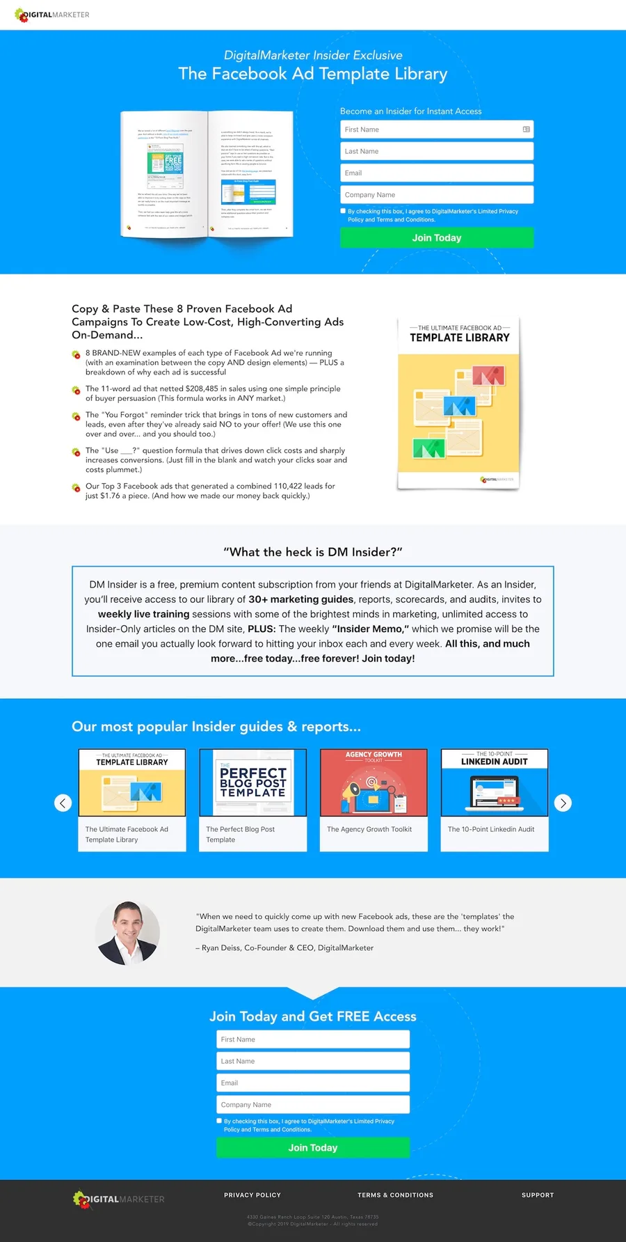 Digital Marketer FB Ad Templates