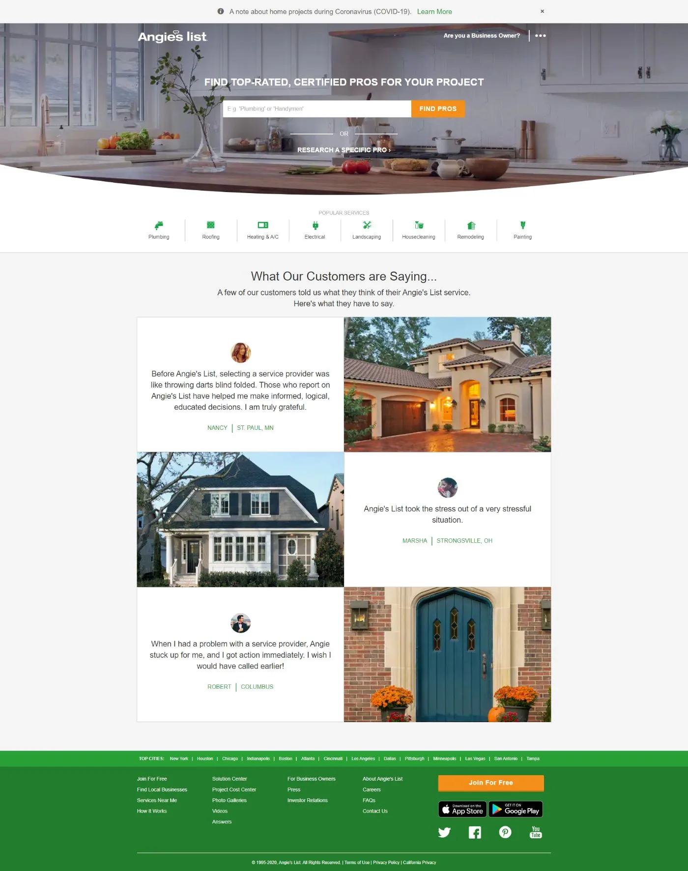 Directory Swipe Angieslist