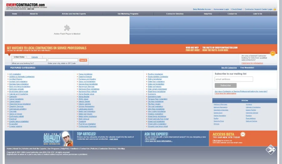 Directory Swipe Everycontractor