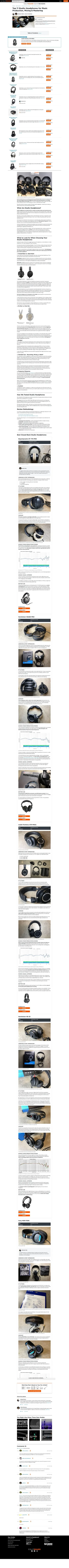 Equipboard Best Studio Headphones For Music Production