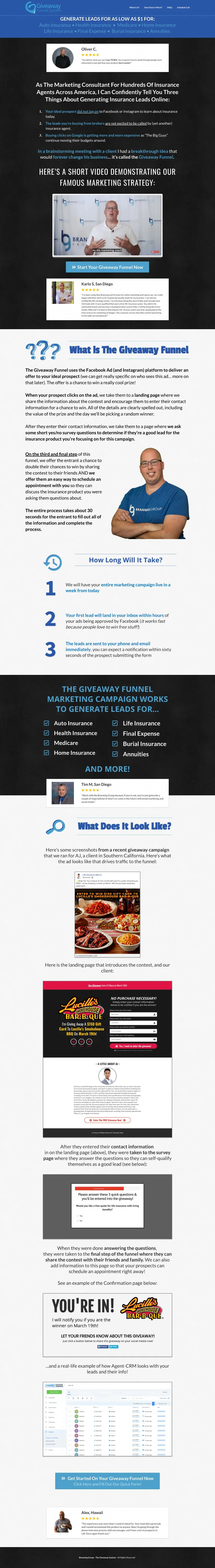 Giveaway Funnel Sales Page