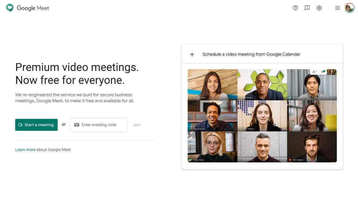 Google Meet LP
