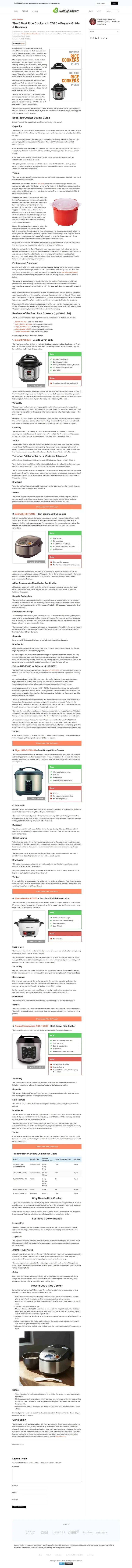 Healthy Kitchen 101 Best Rice Cookers