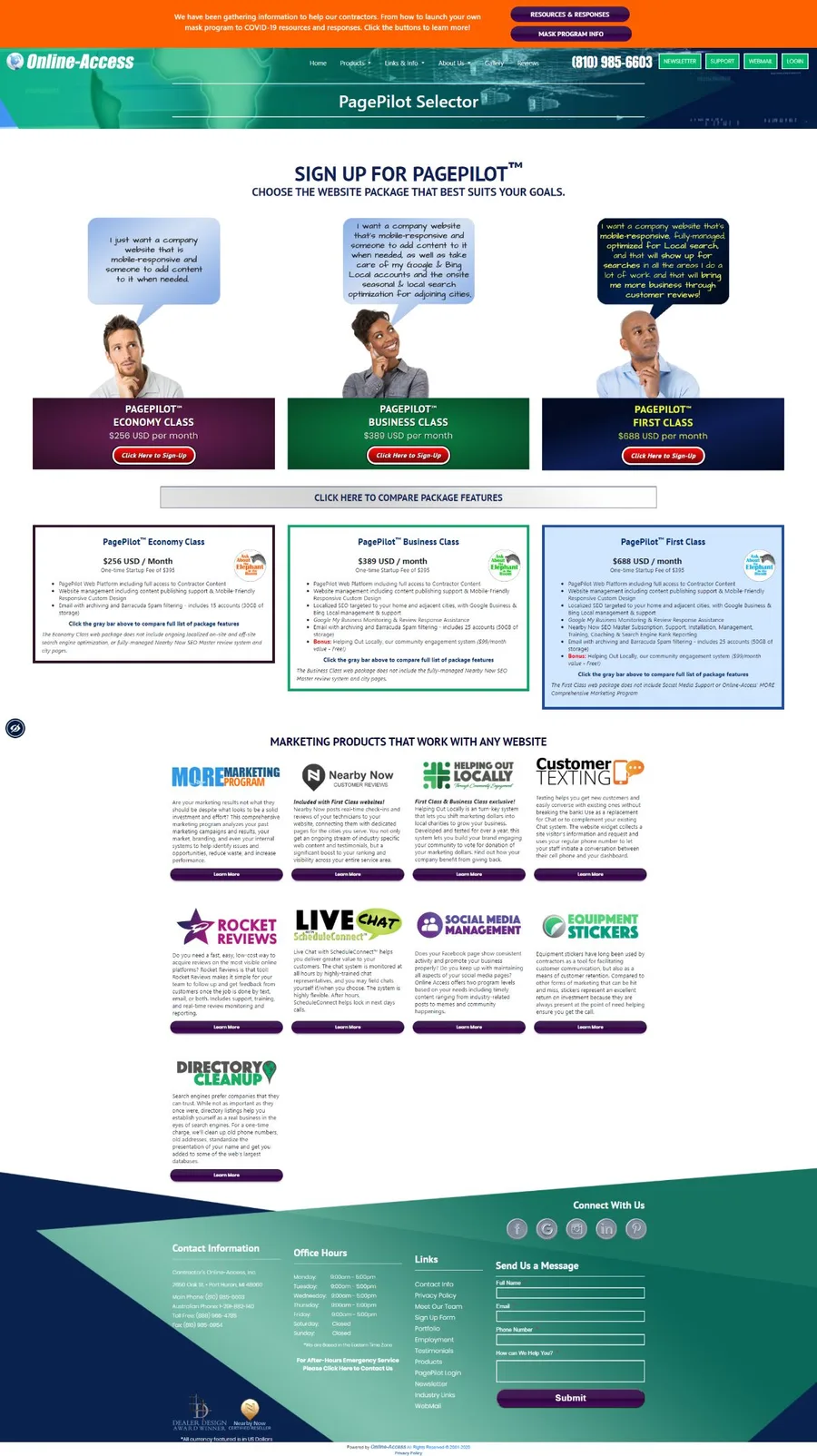 HVAC Website Products