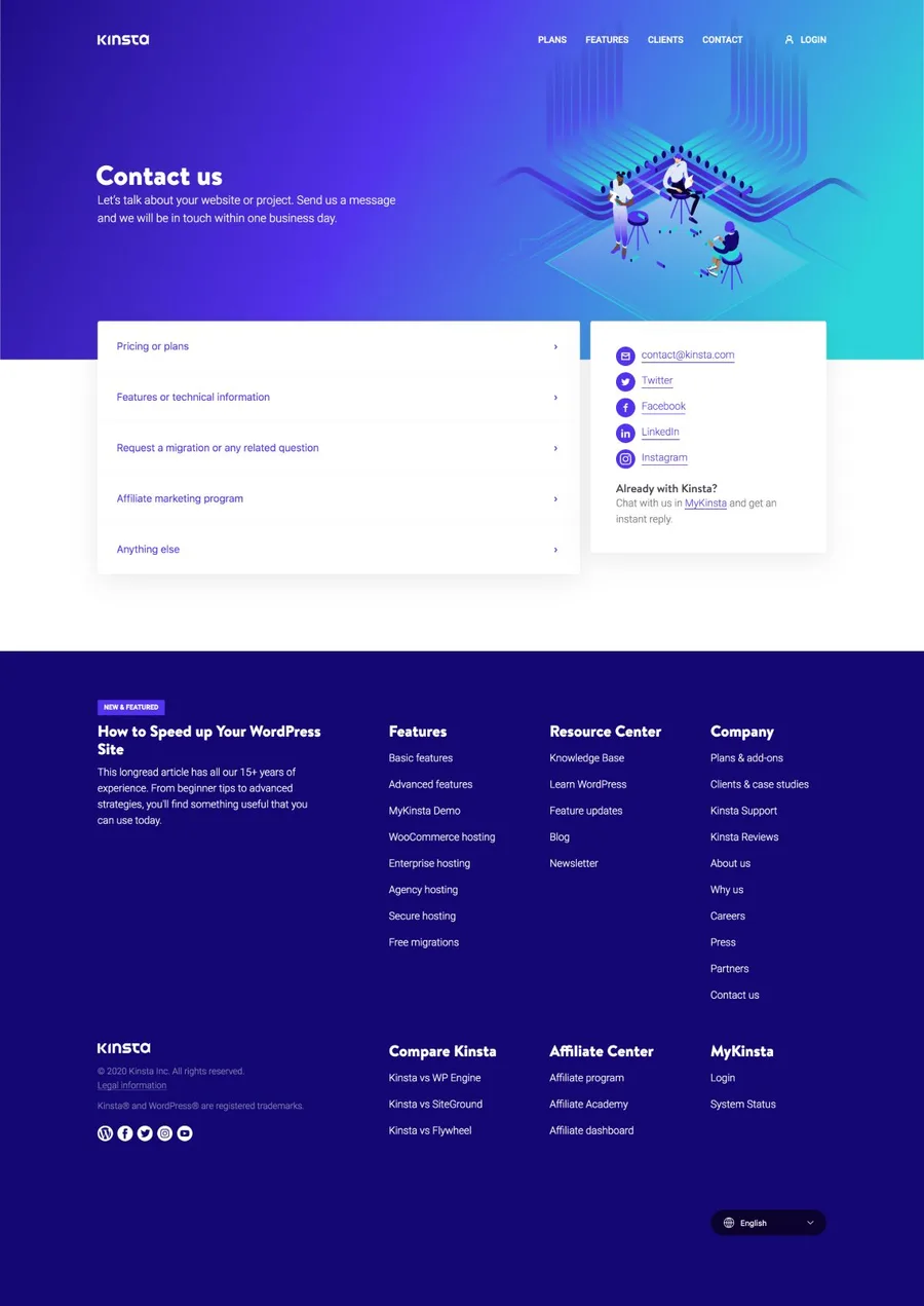 Kinsta Contact