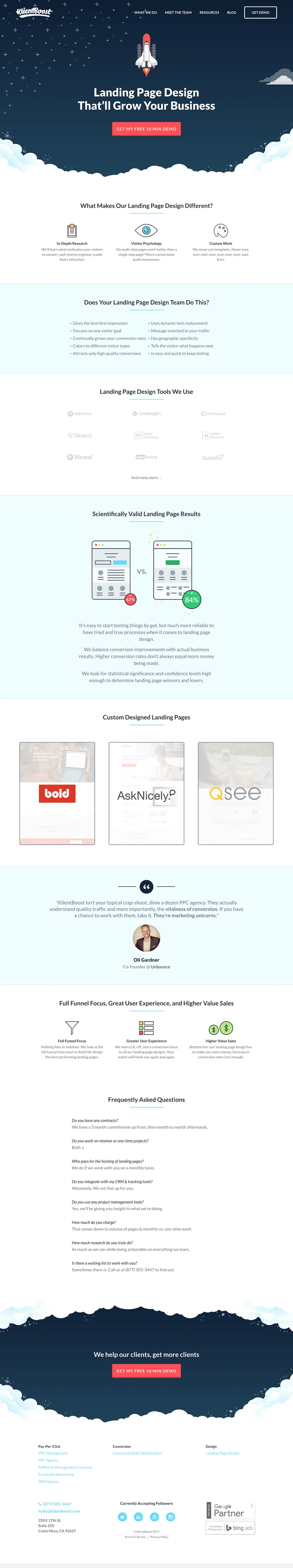 Klientboost Landing Page