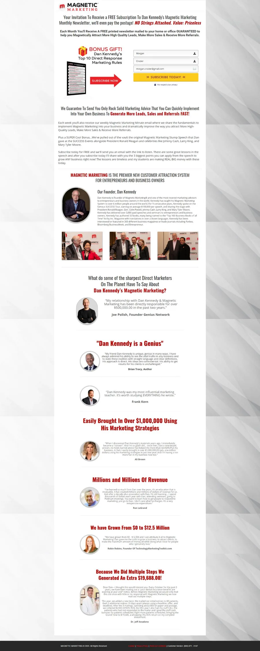 Magnetic Marketing Newsletter