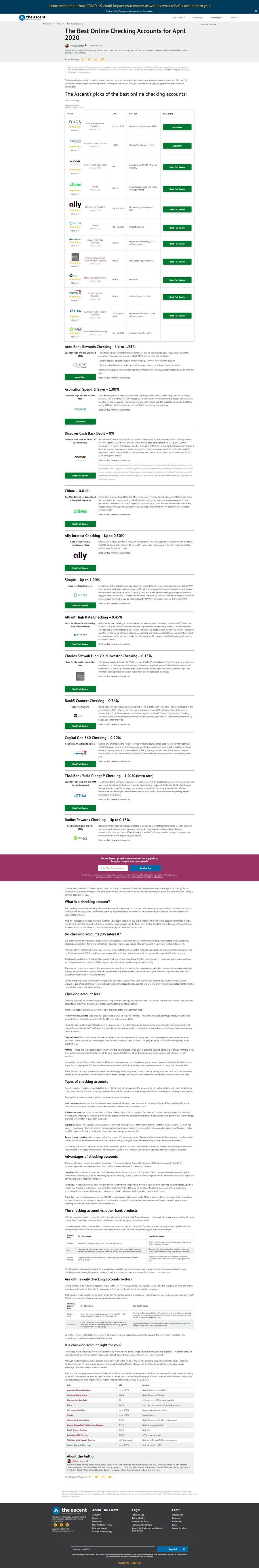Motley Fool Best Online Checking Accounts