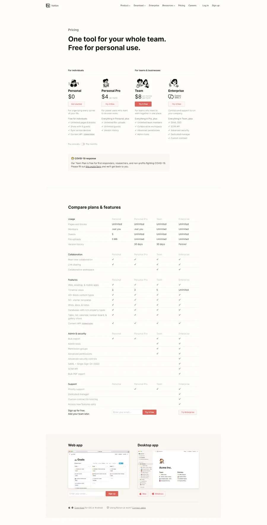 Notion Pricing