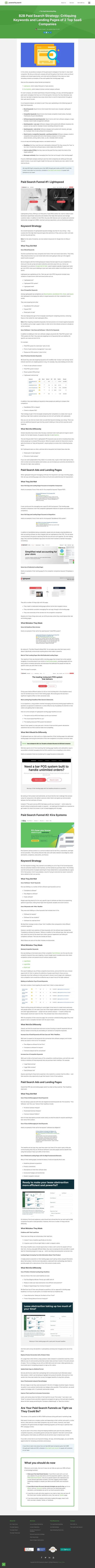 Powered By Search B2B PPC Funnel Critique