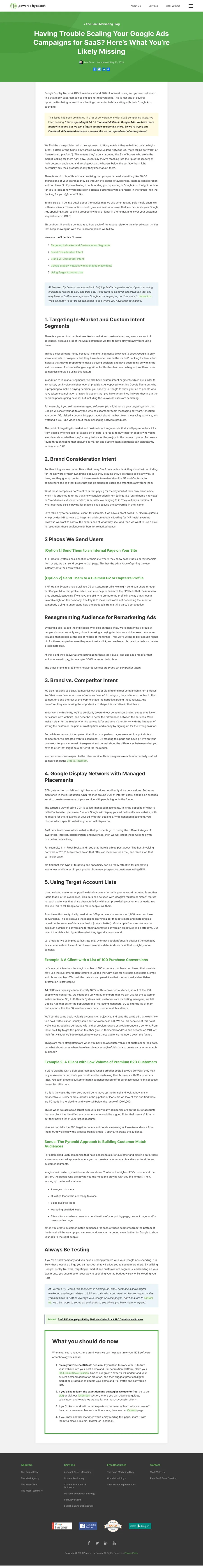Powered By Search Trouble Scaling SaaS Google Ads?