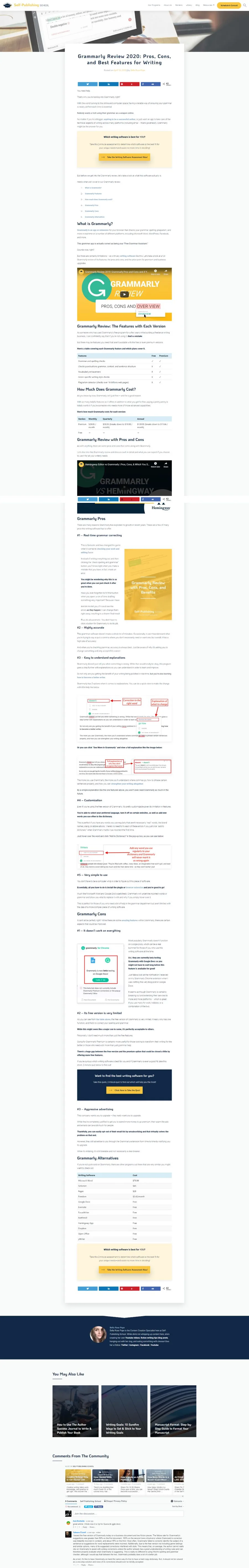 Self Publishing School Grammarly Review