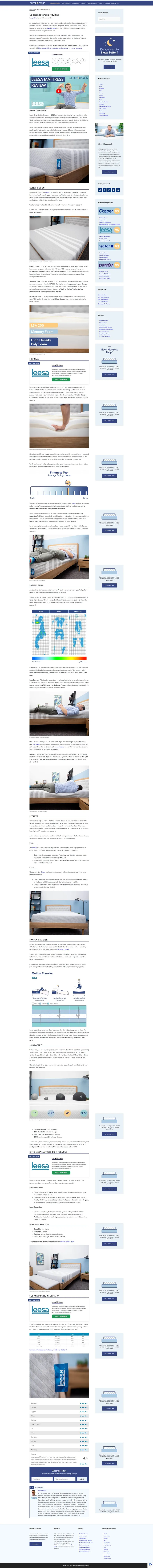 Sleepopolis Leesa Mattress Review