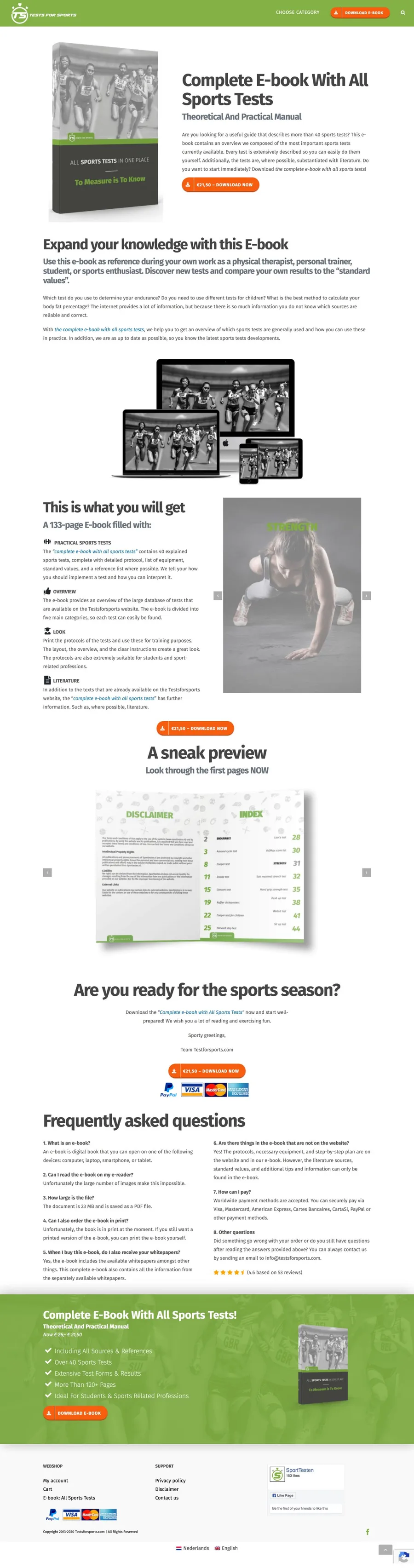 Sports Tests Ebook
