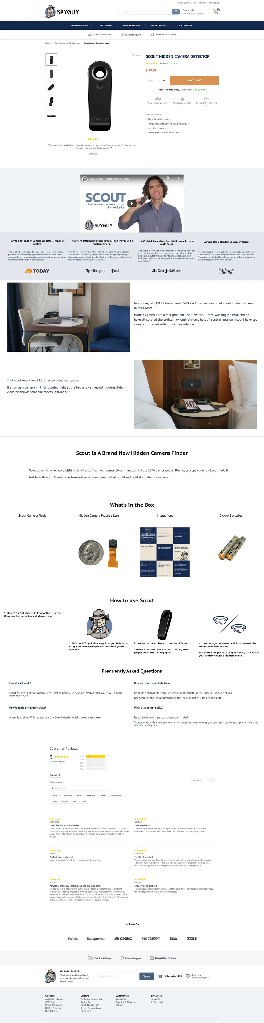 SpyGuy Hidden Camera Detector