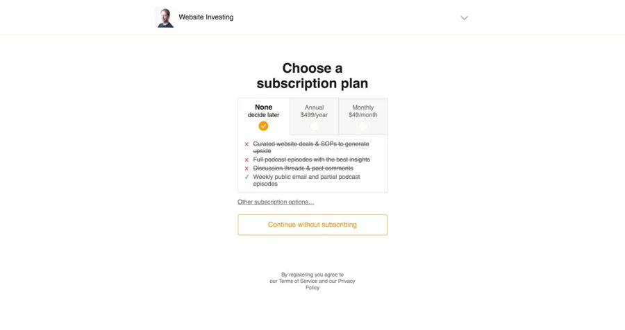 Substack Pricing