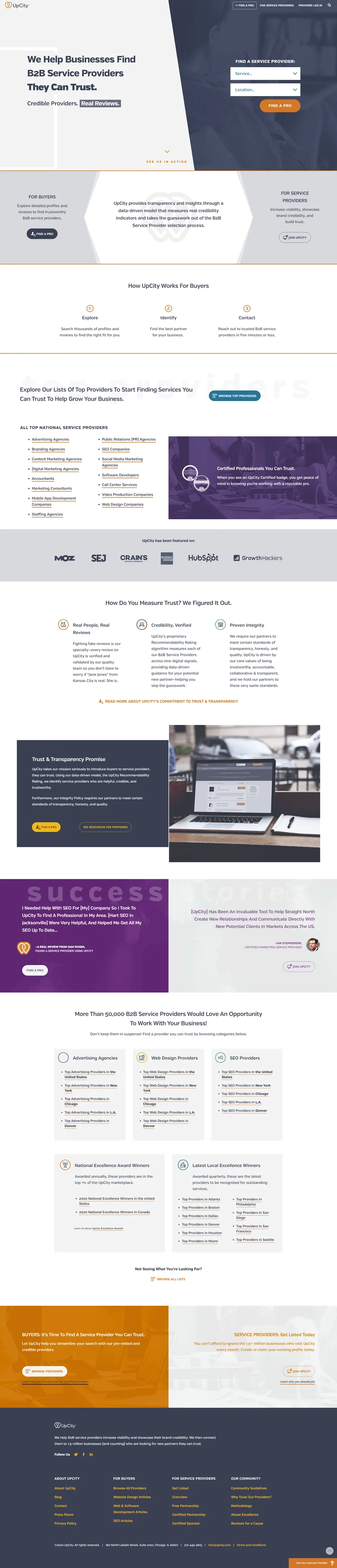 Upcity Homepage