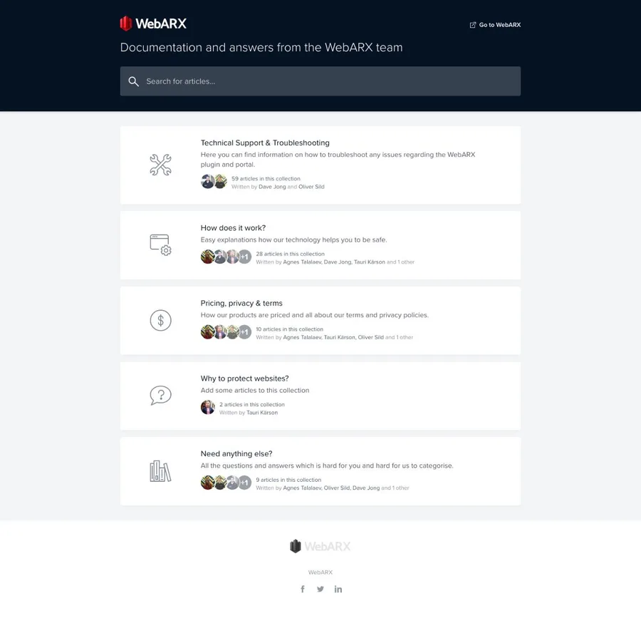 WebArx Security Resources